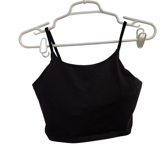 Classic Black Brami Top Cami Built In Bra Longline Tank Sports Bra Size Medium - Picture 1 of 7